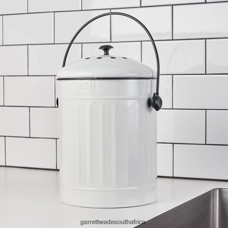 Garden Garrett Wade 1.5 Gallon Compost Pail in White LP88ZX145 - Garrett Wade Garden Tools