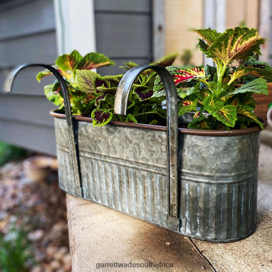 Garden Garrett Wade Galvanized Hanging Metal Planter LP88ZX176 - Garrett Wade Knives