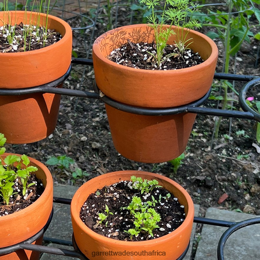 Garden Garrett Wade Terracotta Planter Stand Including 9 Pots LP88ZX136 - Garrett Wade Garden Tools