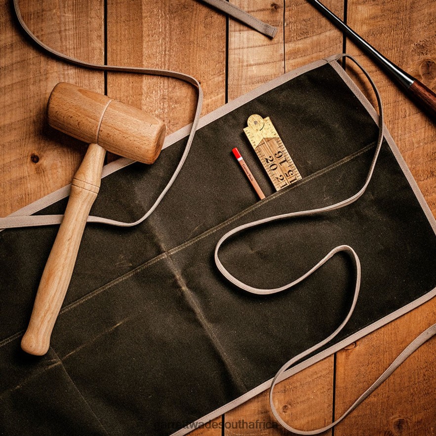 Garden Garrett Wade USA Made Rugged & Versatile Waxed Cotton Apron - Olive LP88ZX182 - Garrett Wade Knives