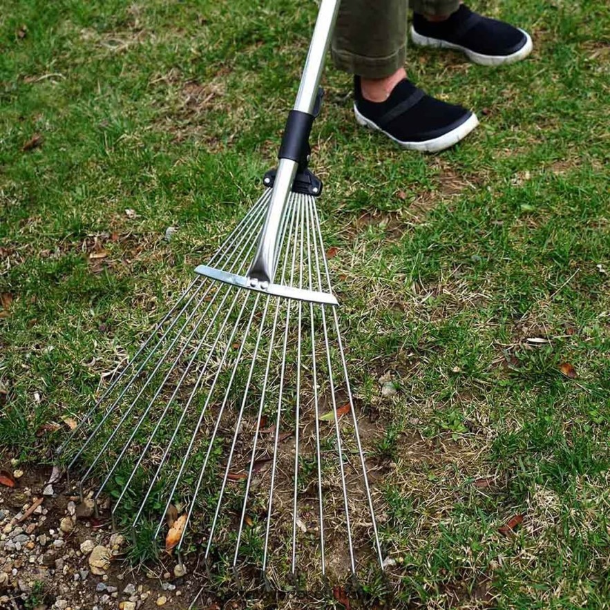 Garden Garrett Wade Collapsing Garden and Leaf Rake with Extendable Handle LP88ZX196 - Garrett Wade Garden Tools