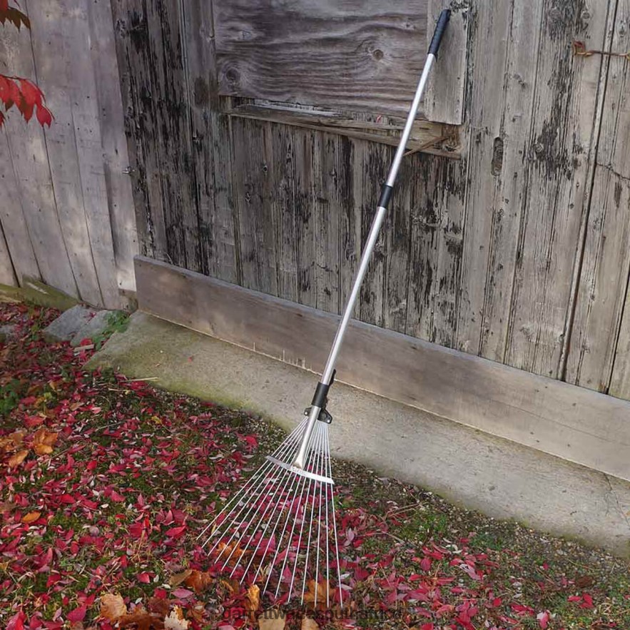 Garden Garrett Wade Collapsing Garden and Leaf Rake with Extendable Handle LP88ZX196 - Garrett Wade Garden Tools