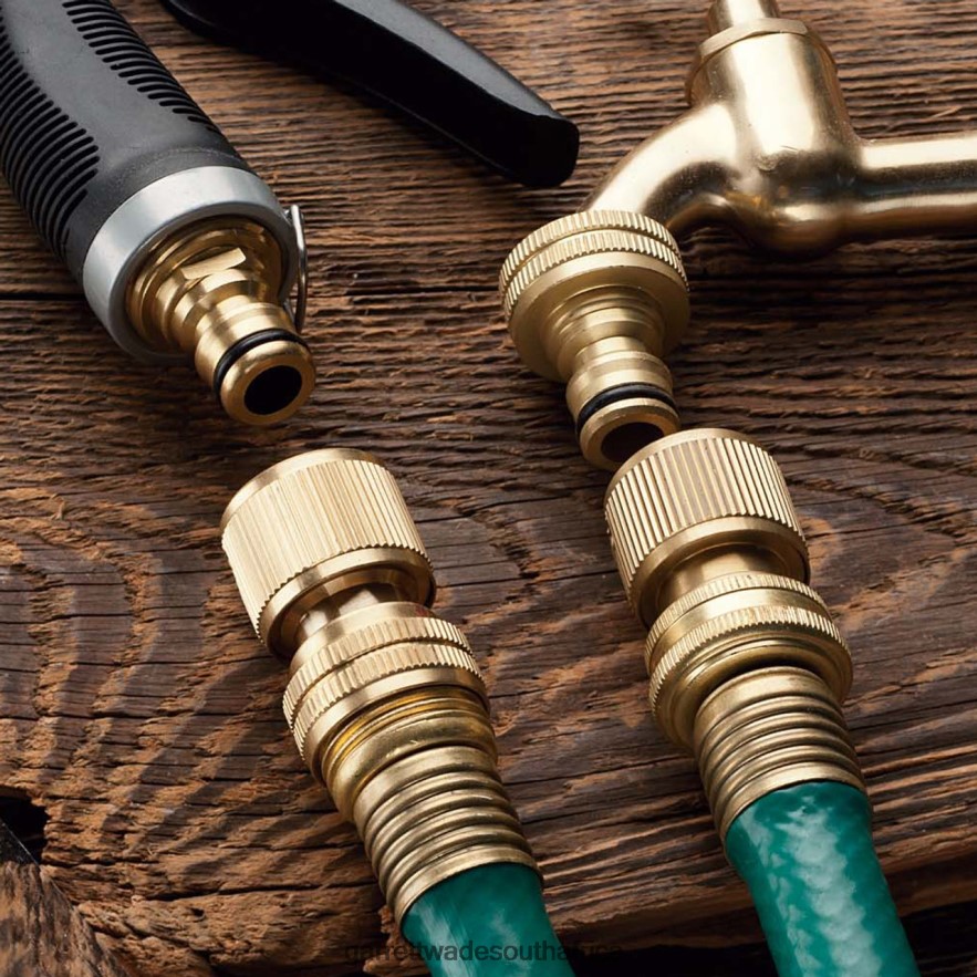 Garden Garrett Wade Solid Brass Quick-Change Garden Hose Fittings LP88ZX210 - Garrett Wade Chisels