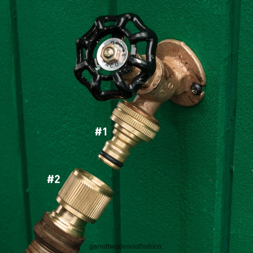 Garden Garrett Wade Solid Brass Quick-Change Garden Hose Fittings LP88ZX210 - Garrett Wade Chisels