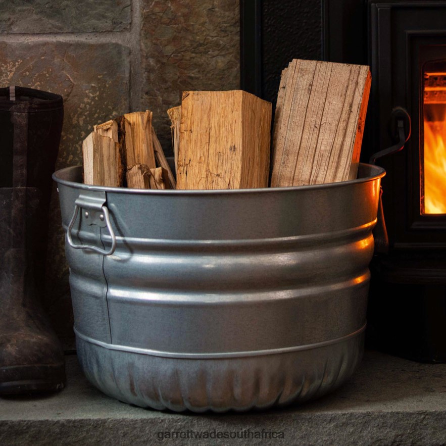 Home & Kitchen Garrett Wade Galvanized Steel Bushel Basket LP88ZX977 - Garrett Wade Knives