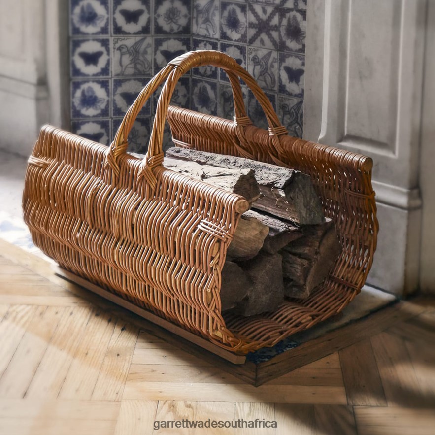 Home & Kitchen Garrett Wade Handwoven Wicker Fireplace Basket LP88ZX969 - Garrett Wade Chisels