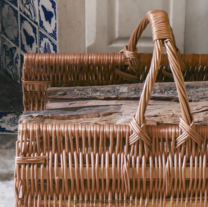 Home & Kitchen Garrett Wade Handwoven Wicker Fireplace Basket LP88ZX969 - Garrett Wade Chisels