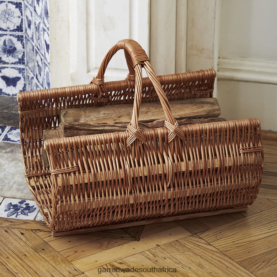 Home & Kitchen Garrett Wade Handwoven Wicker Fireplace Basket LP88ZX969 - Garrett Wade Chisels