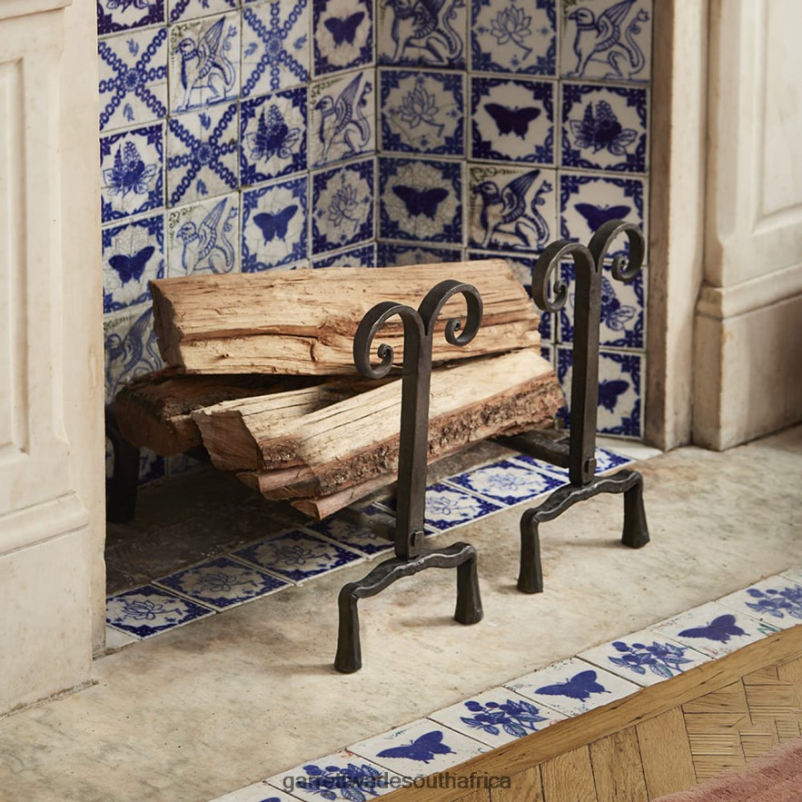 Home & Kitchen Garrett Wade Pair of Cast Iron Fireplace Andirons LP88ZX970 - Garrett Wade Garden Tools