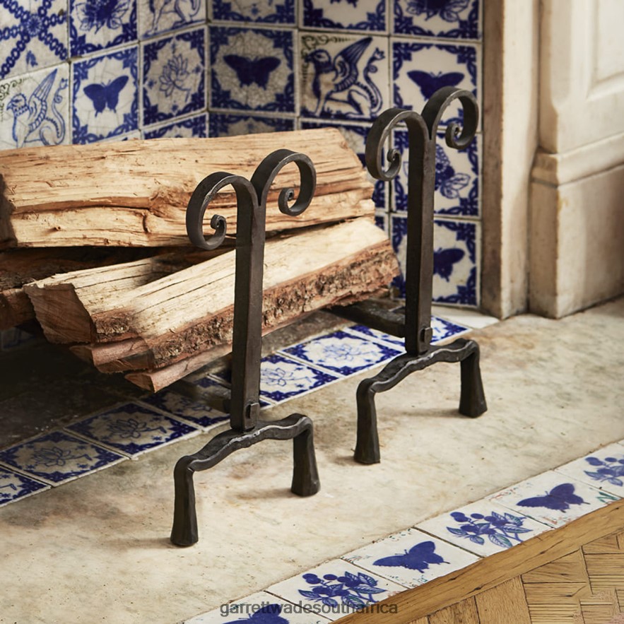 Home & Kitchen Garrett Wade Pair of Cast Iron Fireplace Andirons LP88ZX970 - Garrett Wade Garden Tools