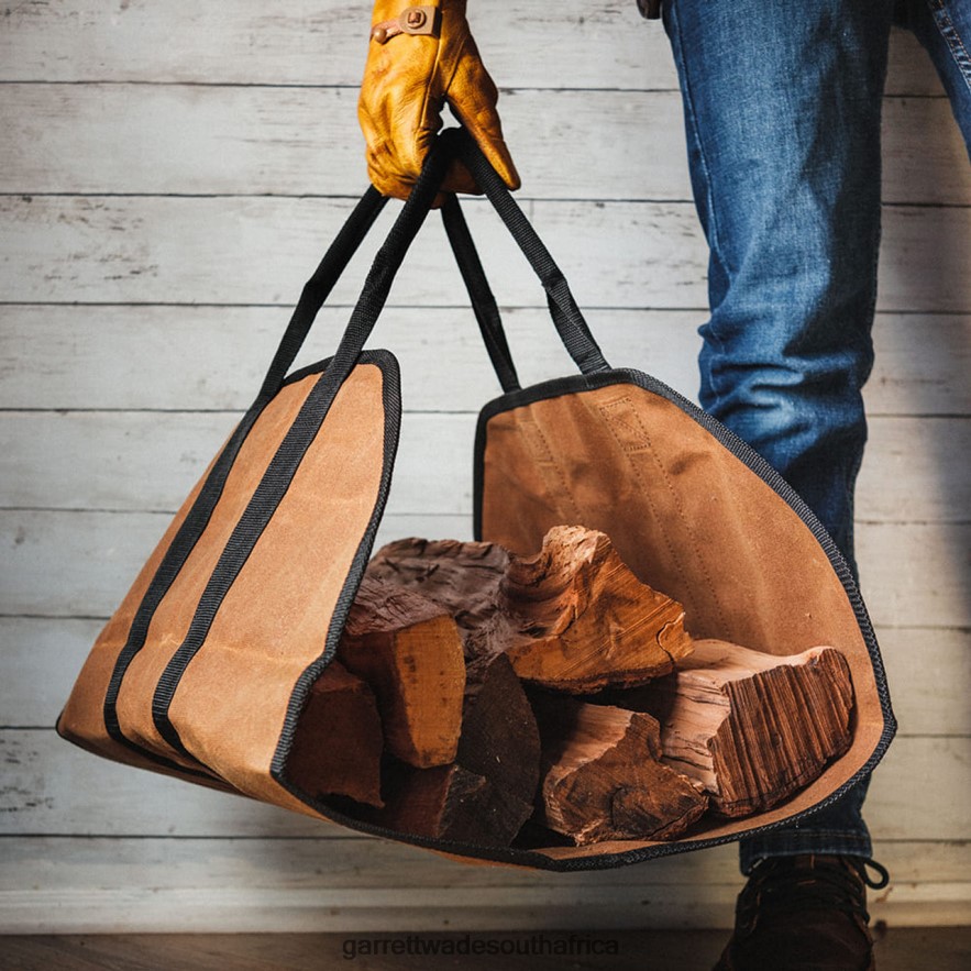 Home & Kitchen Garrett Wade Premium Waxed Canvas Log Carrier LP88ZX967 - Garrett Wade Garden Tools