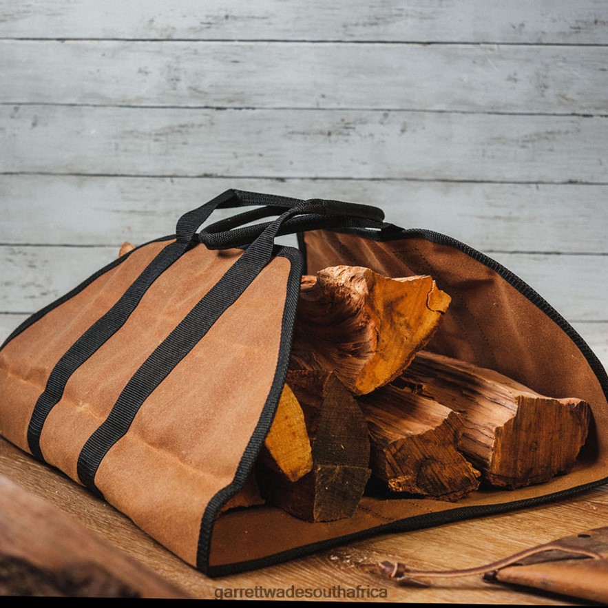 Home & Kitchen Garrett Wade Premium Waxed Canvas Log Carrier LP88ZX967 - Garrett Wade Garden Tools
