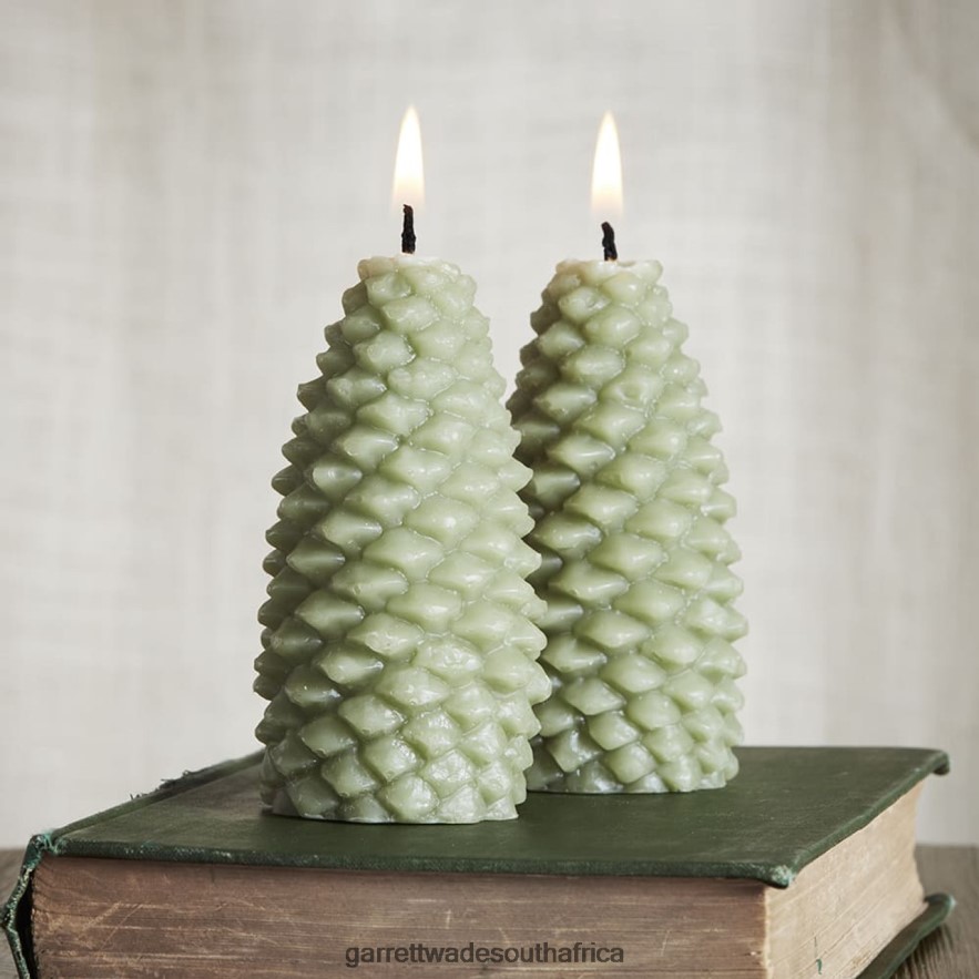 Home & Kitchen Garrett Wade Pair of Pinecone Beeswax Candles- Small LP88ZX982 - Garrett Wade Garden Tools