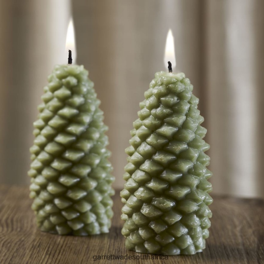 Home & Kitchen Garrett Wade Pair of Pinecone Beeswax Candles- Small LP88ZX982 - Garrett Wade Garden Tools