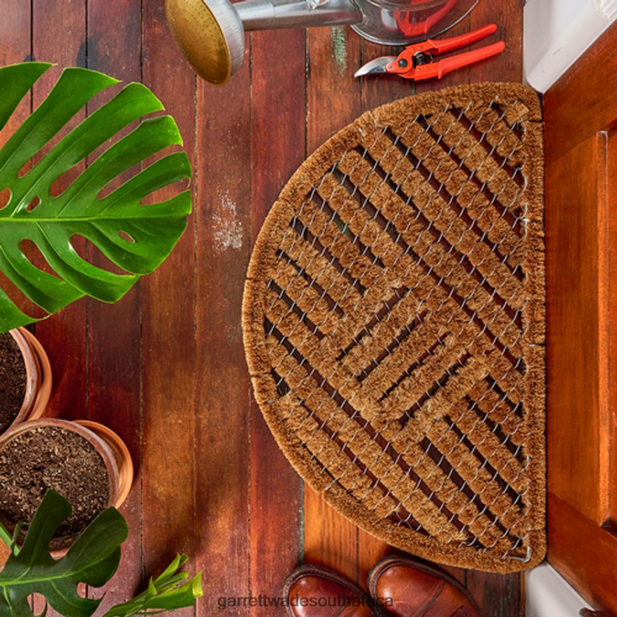 Home & Kitchen Garrett Wade Coir and Stainless Steel Half-Round Spiral Doormat LP88ZX991 - Garrett Wade Garden Tools