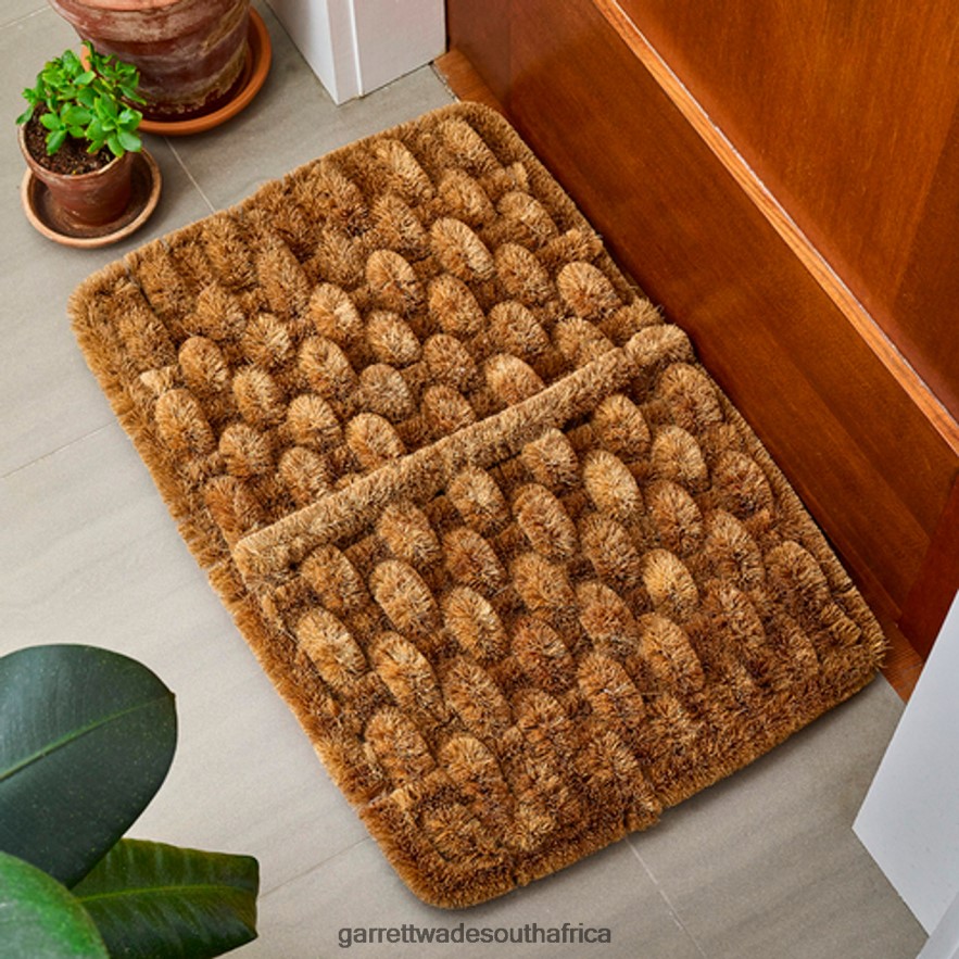 Home & Kitchen Garrett Wade Coir and Stainless Steel Rectangular Knubbly Doormat LP88ZX992 - Garrett Wade Knives