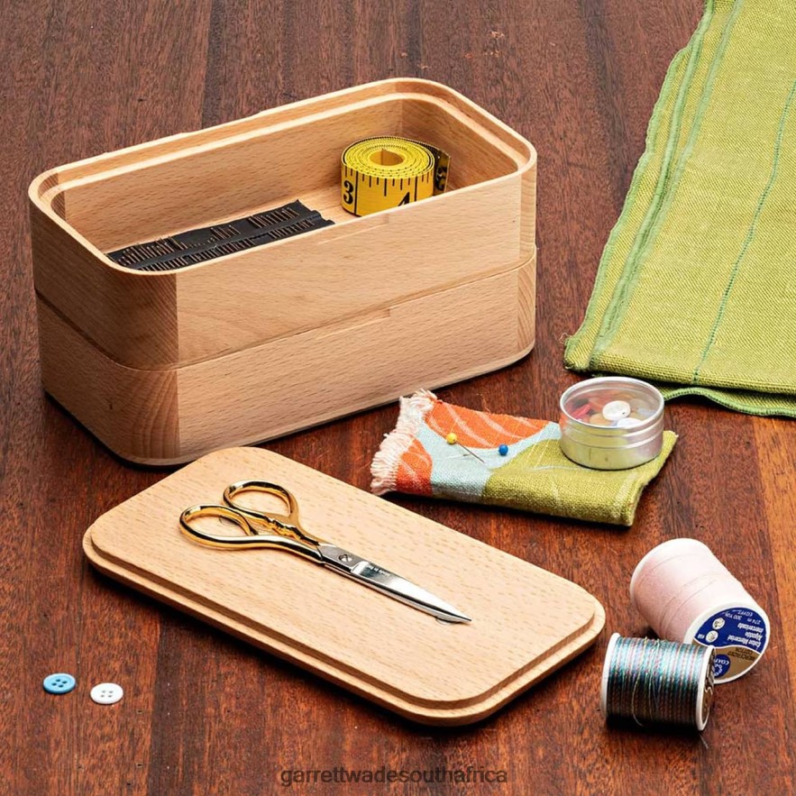 Home & Kitchen Garrett Wade Beechwood Sewing Box & Scissor Set LP88ZX1049 - Garrett Wade Knives