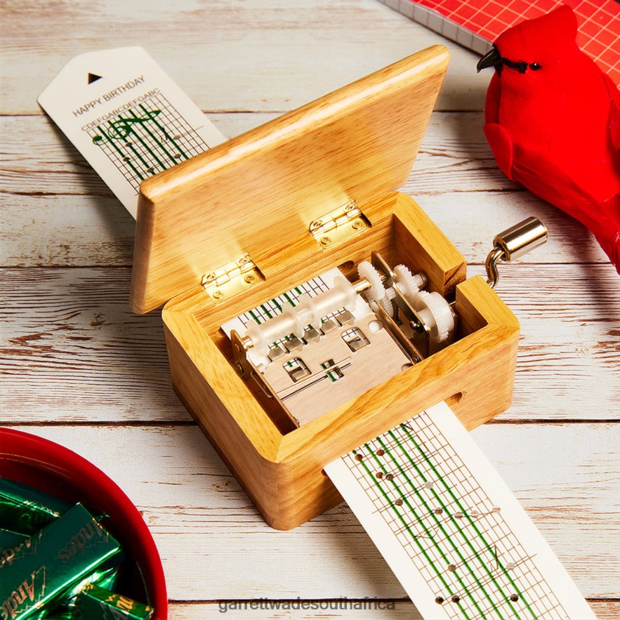 Home & Kitchen Garrett Wade Hand-Cranked Wooden Music Box LP88ZX887 - Garrett Wade Knives