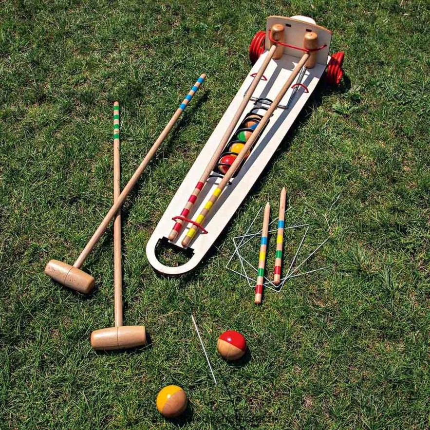 Home & Kitchen Garrett Wade Traveling Croquet Set Made in France LP88ZX910 - Garrett Wade Garden Tools