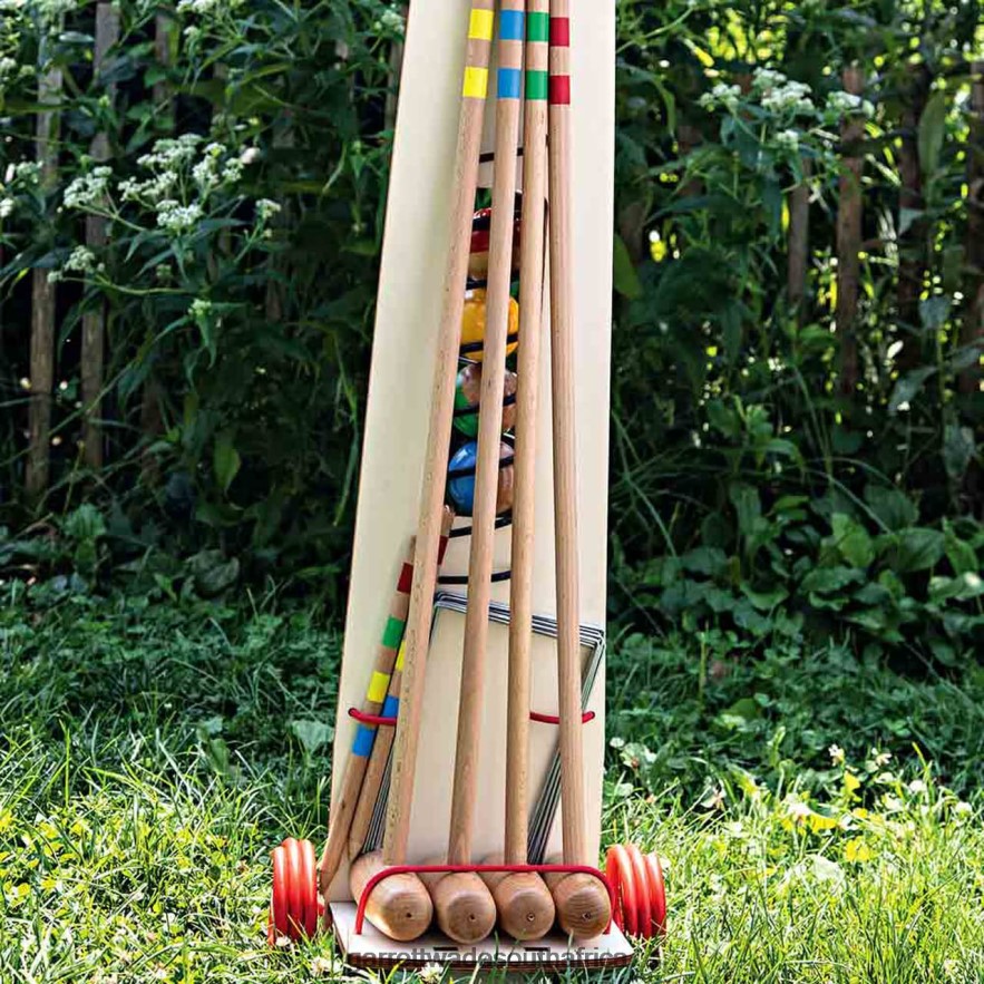Home & Kitchen Garrett Wade Traveling Croquet Set Made in France LP88ZX910 - Garrett Wade Garden Tools