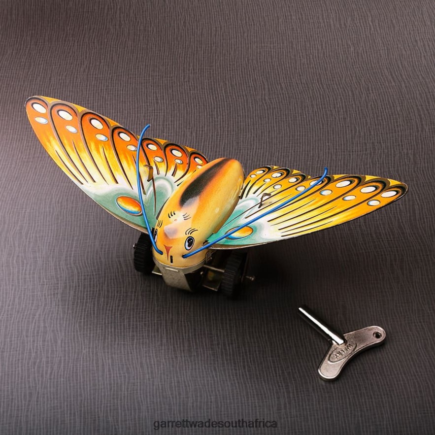 Home & Kitchen Garrett Wade Wind-Up Butterfly Moth Tin Toy LP88ZX895 - Garrett Wade Garden Tools