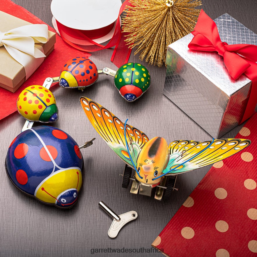 Home & Kitchen Garrett Wade Wind-Up Butterfly Moth Tin Toy LP88ZX895 - Garrett Wade Garden Tools