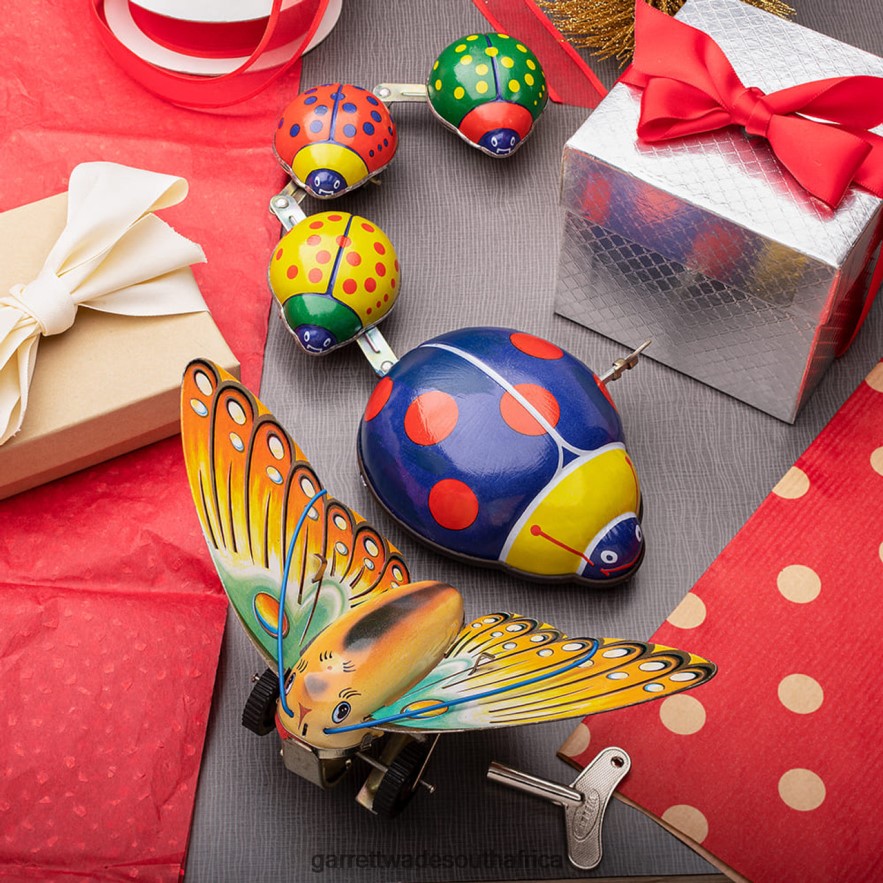 Home & Kitchen Garrett Wade Wind-Up Butterfly Moth Tin Toy LP88ZX895 - Garrett Wade Garden Tools