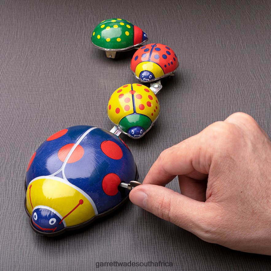 Home & Kitchen Garrett Wade Wind-Up Ladybug Family Parade Tin Toy LP88ZX894 - Garrett Wade Chisels