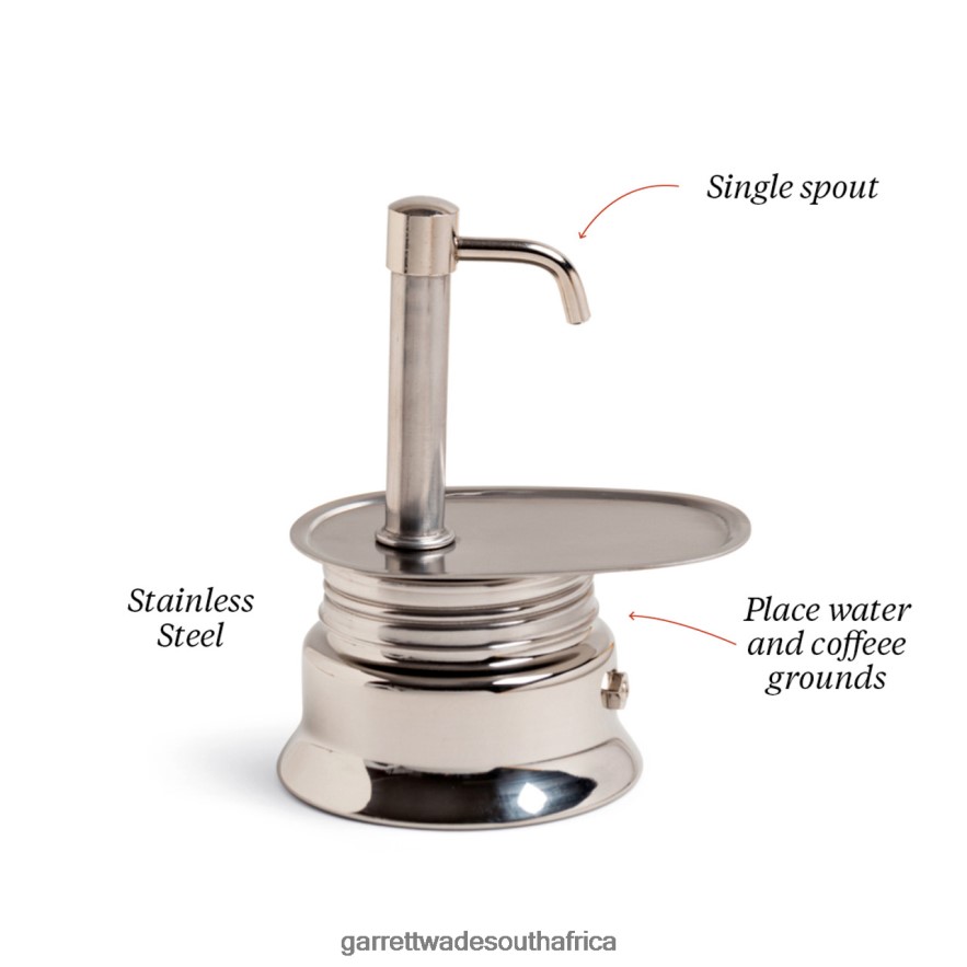 Home & Kitchen Garrett Wade Stainless Steel Stovetop Espresso Maker LP88ZX863 - Garrett Wade Knives