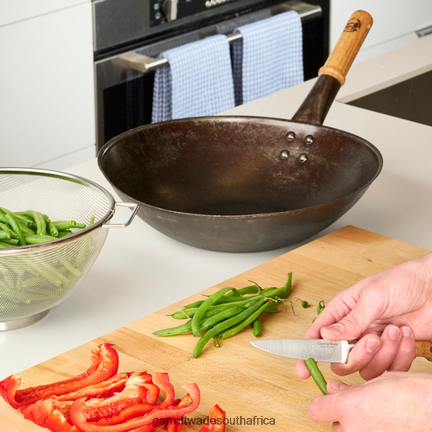 Home & Kitchen Garrett Wade Netherton Long-Handled Spun Iron Wok LP88ZX758 - Garrett Wade Knives