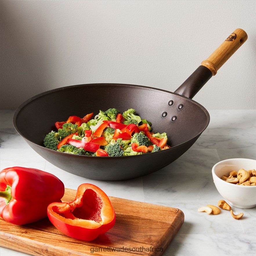 Home & Kitchen Garrett Wade Netherton Long-Handled Spun Iron Wok LP88ZX758 - Garrett Wade Knives