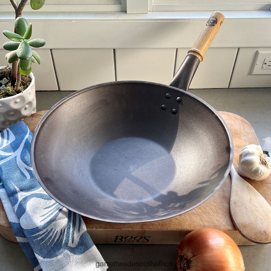 Home & Kitchen Garrett Wade Netherton Long-Handled Spun Iron Wok LP88ZX758 - Garrett Wade Knives