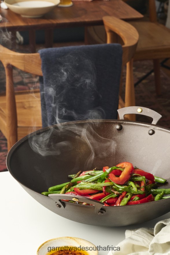 Home & Kitchen Garrett Wade Netherton Prospector-Handled Spun Iron Wok LP88ZX765 - Garrett Wade Chisels