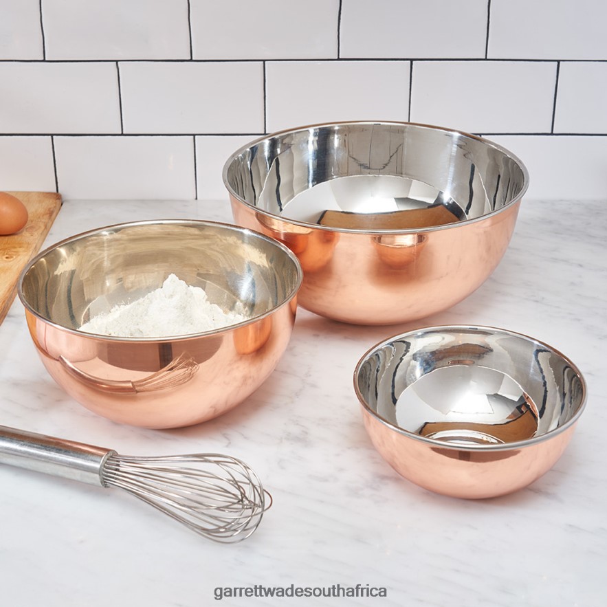 Home & Kitchen Garrett Wade 3 Beautiful Steel Lined Copper Bowls LP88ZX843 - Garrett Wade Chisels