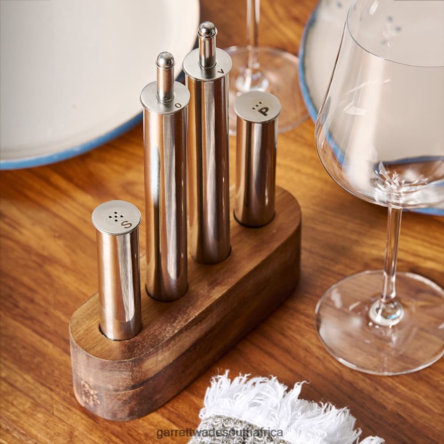 Home & Kitchen Garrett Wade Modern Oil Vinegar and Salt & Pepper Set LP88ZX830 - Garrett Wade Knives