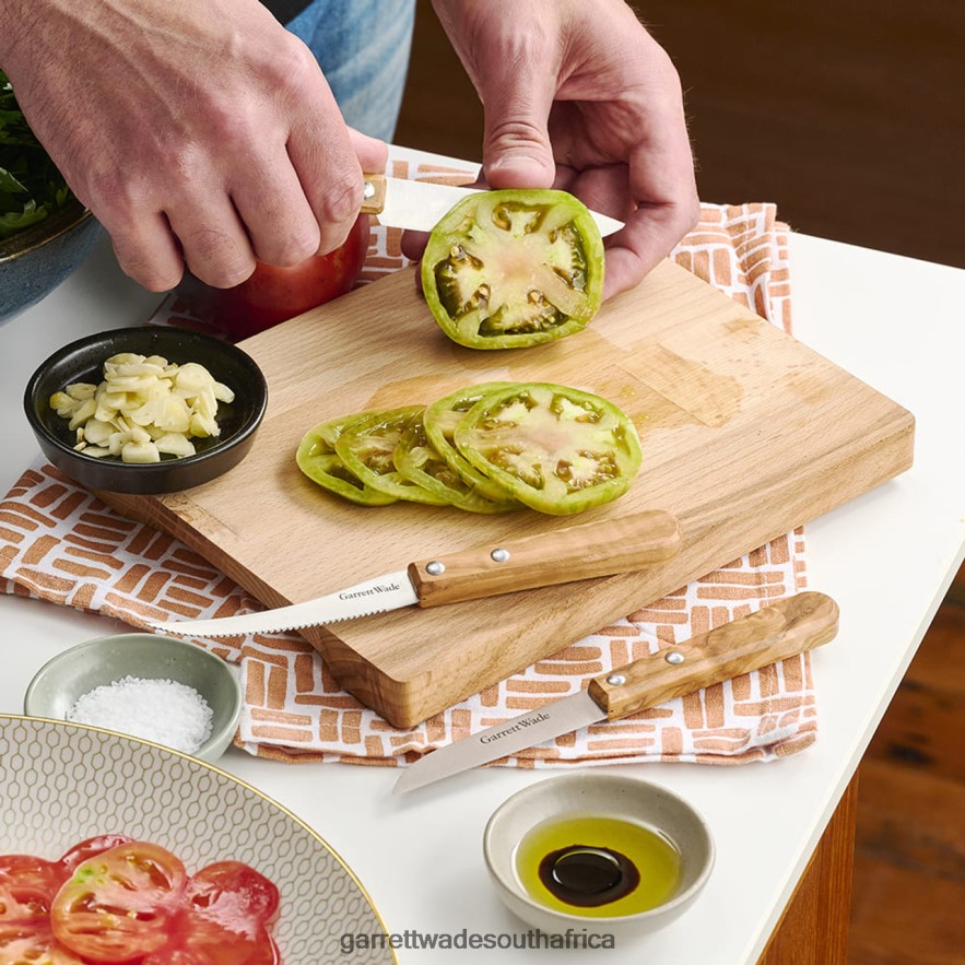 Home & Kitchen Garrett Wade Everyday Olivewood Paring Knives & Cutting Board Set LP88ZX777 - Garrett Wade Chisels