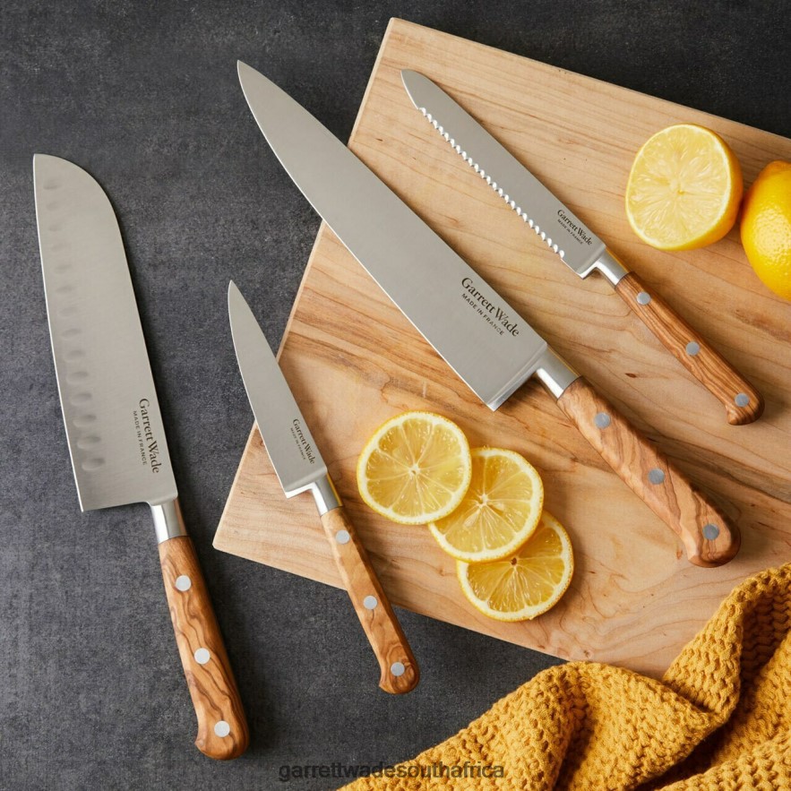 Home & Kitchen Garrett Wade Four Piece Stunning Kitchen Knife Set in Olivewood LP88ZX784 - Garrett Wade Garden Tools