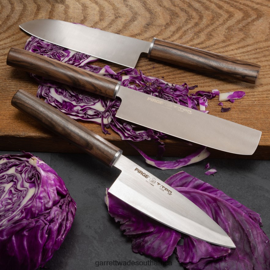 Home & Kitchen Garrett Wade Walnut-Handled Japanese-Style Cooking Knives Set LP88ZX824 - Garrett Wade Knives