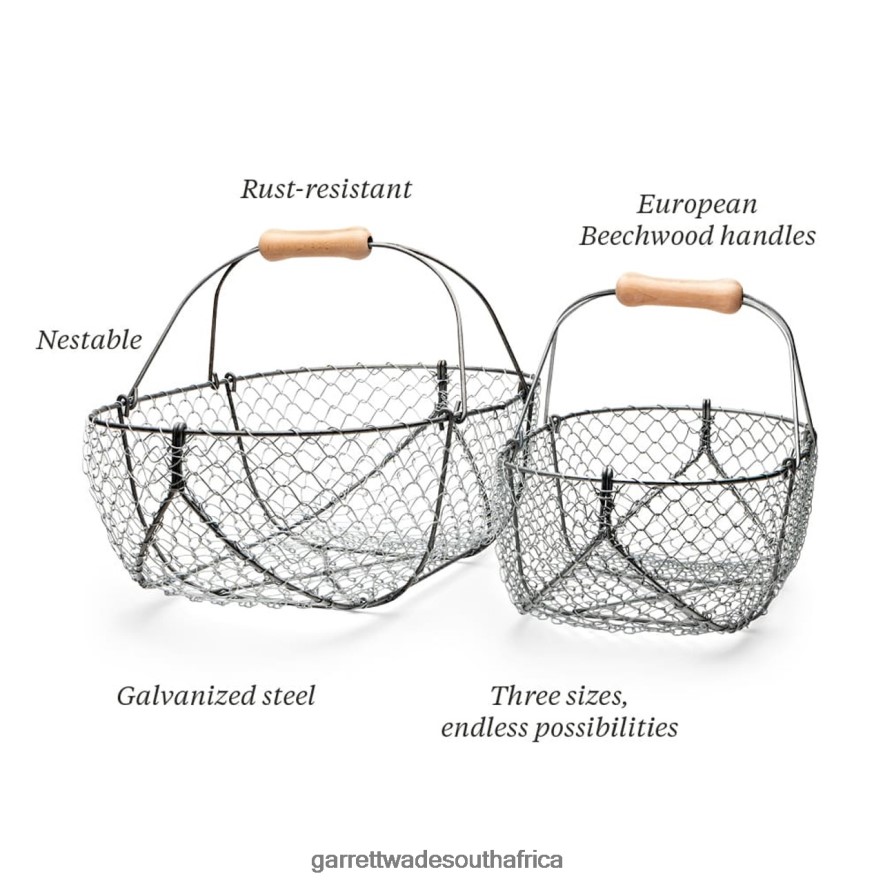 Home & Kitchen Garrett Wade Heavy-Duty Woven Galvanized Baskets LP88ZX875 - Garrett Wade Knives