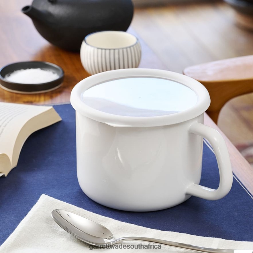 Home & Kitchen Garrett Wade Japanese Modern Enamel Mug with Lid LP88ZX874 - Garrett Wade Garden Tools