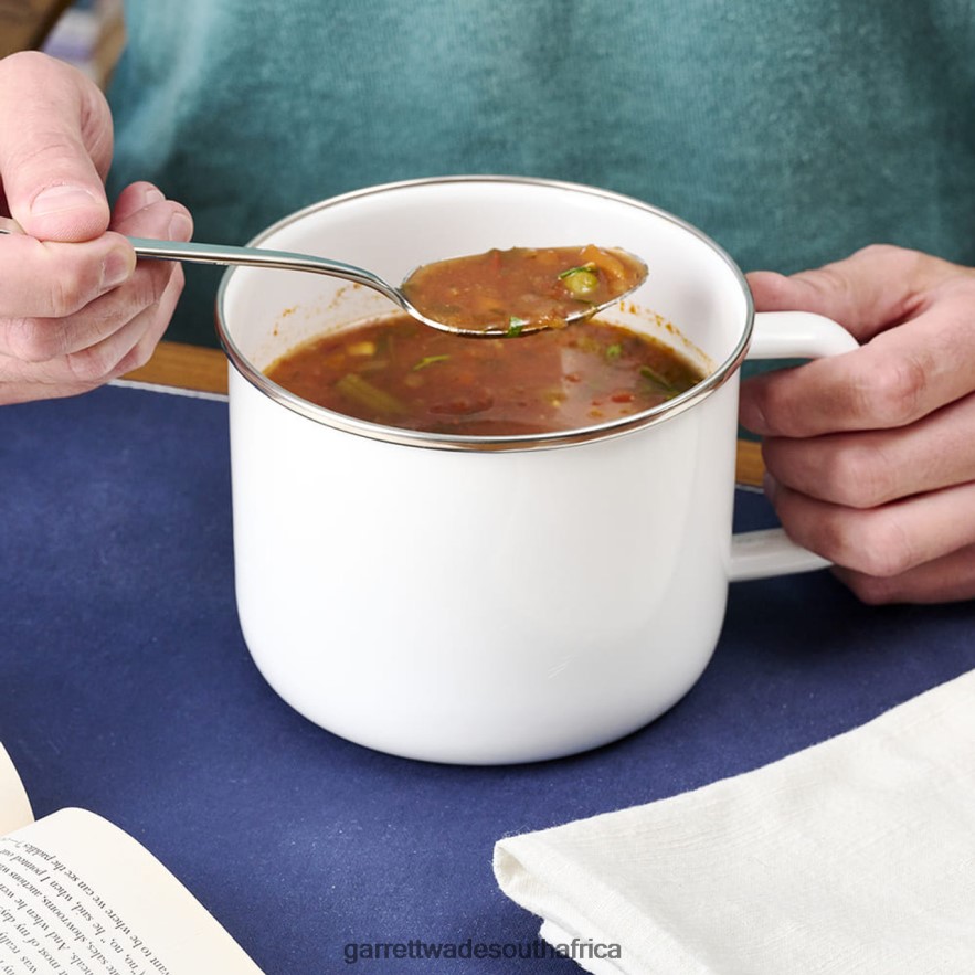 Home & Kitchen Garrett Wade Japanese Modern Enamel Mug with Lid LP88ZX874 - Garrett Wade Garden Tools