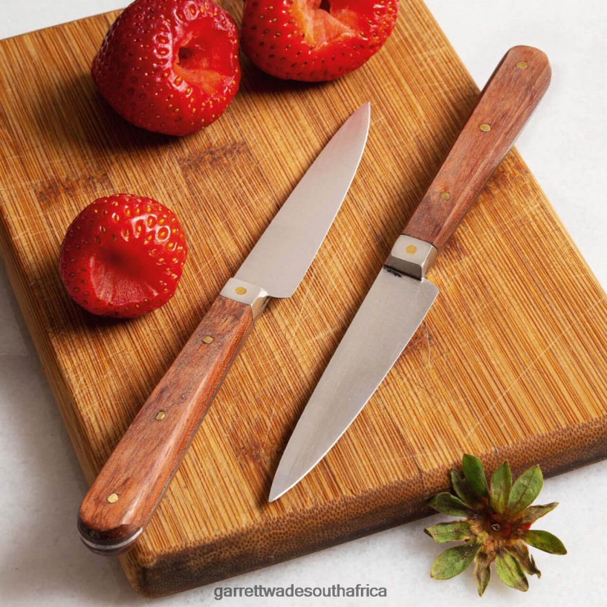 Home & Kitchen Garrett Wade Set Of Two Vintage Brass Bolster Paring Knives LP88ZX884 - Garrett Wade Knives