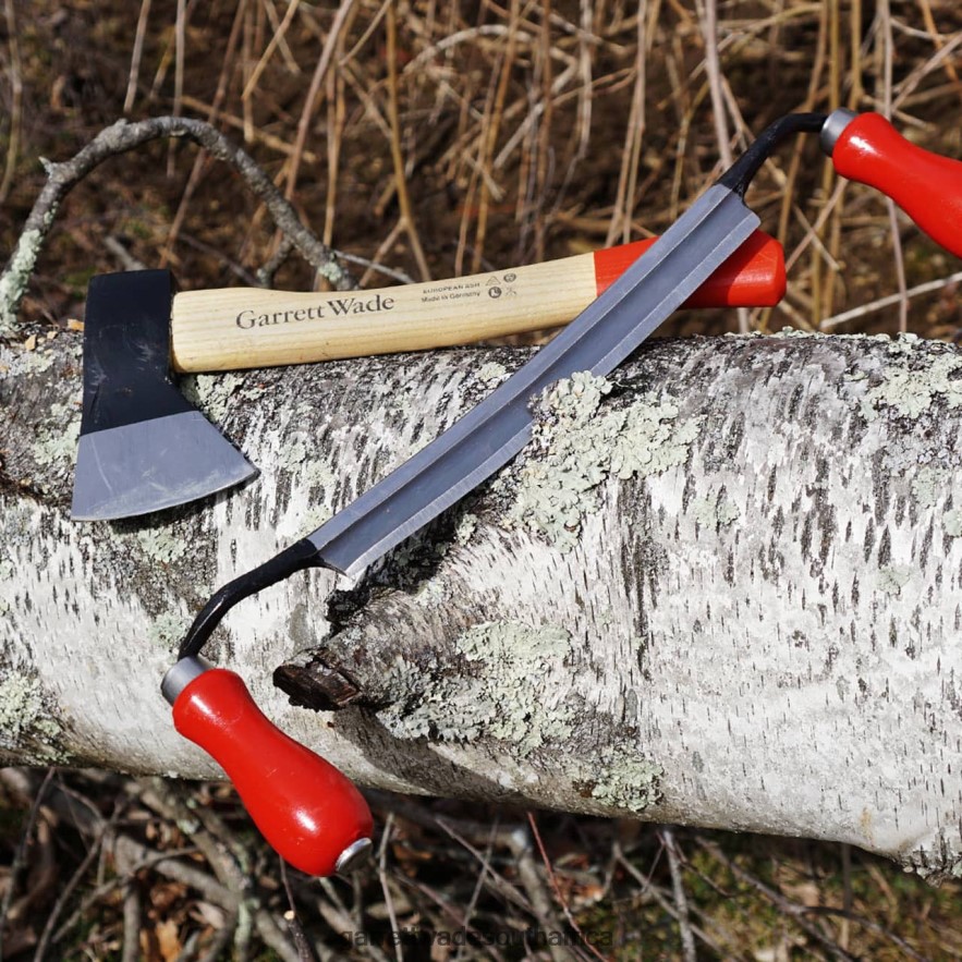 Outdoor Garrett Wade Homestead Building Pair - Mini Camp Hatchet & Drawknife LP88ZX292 - Garrett Wade Garden Tools