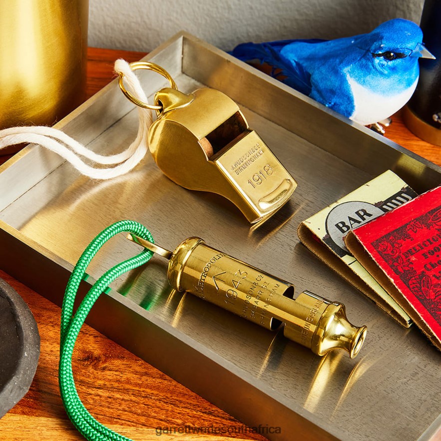 Outdoor Garrett Wade 1918 Brass Artillery Officer\'s Whistle LP88ZX305 - Garrett Wade Knives