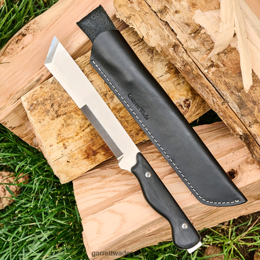 Outdoor Garrett Wade Bushcraft Chisel Knife - G10 Handle and Leather Sheath LP88ZX322 - Garrett Wade Garden Tools