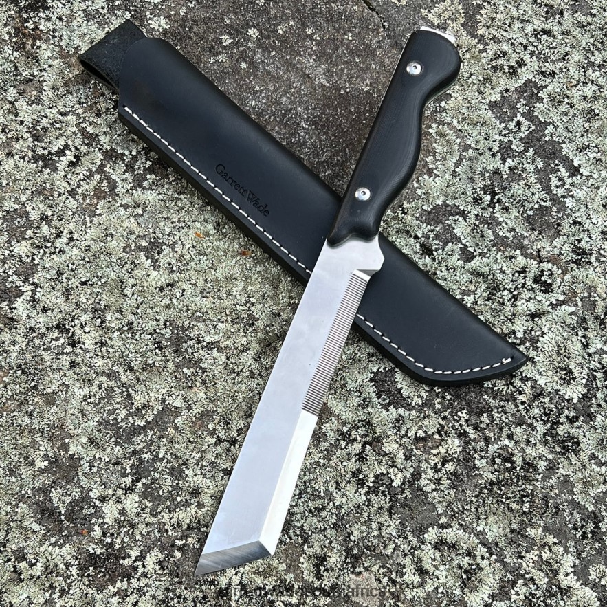 Outdoor Garrett Wade Bushcraft Chisel Knife - G10 Handle and Leather Sheath LP88ZX322 - Garrett Wade Garden Tools