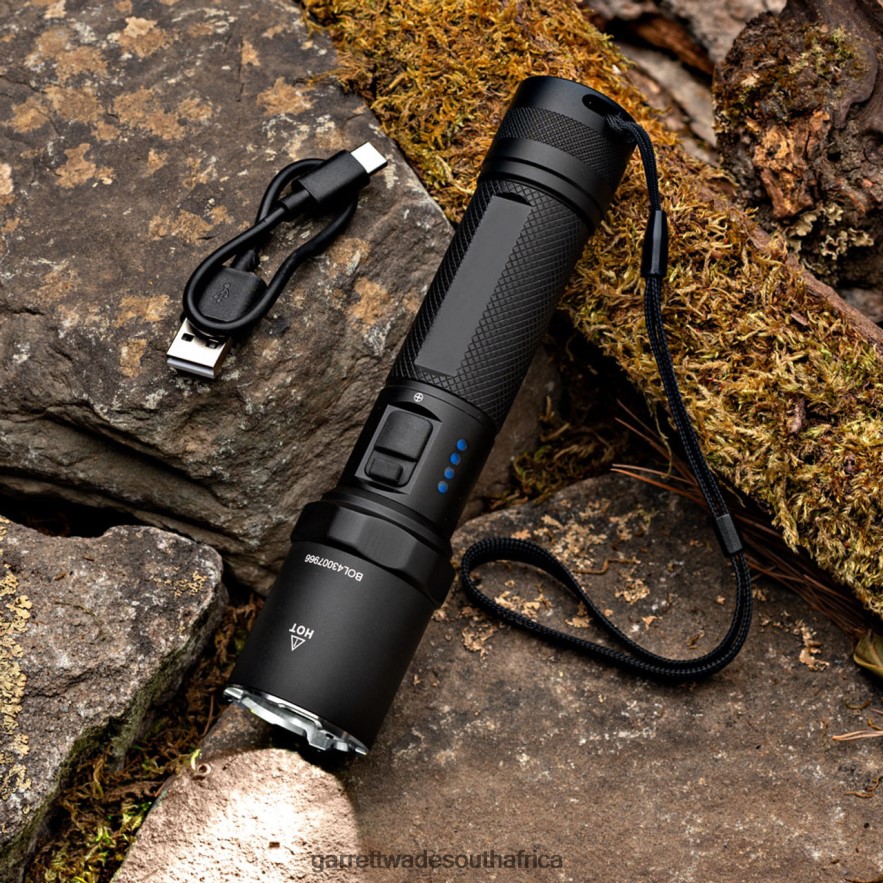 Outdoor Garrett Wade 2 600 Lumen LED Rechargeable Tactical Flashlight LP88ZX338 - Garrett Wade Knives