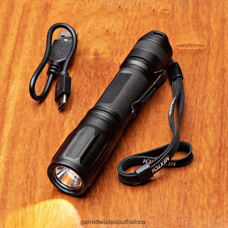 Outdoor Garrett Wade Rechargeable High-Tech 1400 Lumen Flashlight LP88ZX341 - Garrett Wade Knives