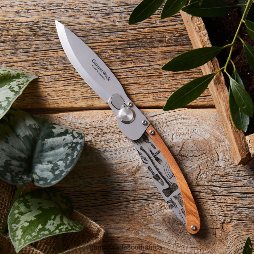 Outdoor Garrett Wade K2 Engraved Garden Tool Folding Knife LP88ZX392 - Garrett Wade Knives