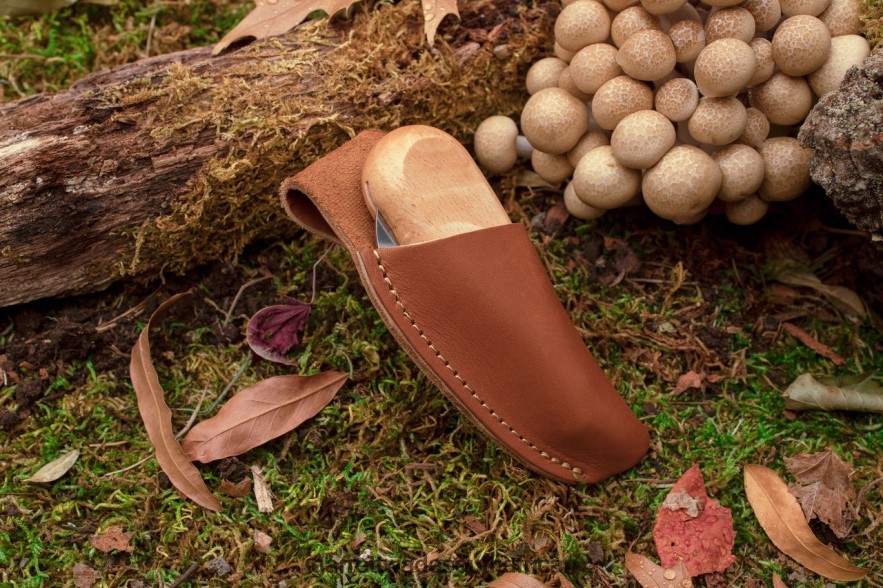 Outdoor Garrett Wade Mushroom-Harvesting Folding Knife with Sheath LP88ZX398 - Garrett Wade Knives